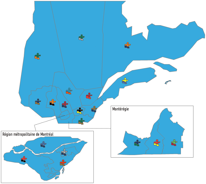 Carte interactive des régions du Québec