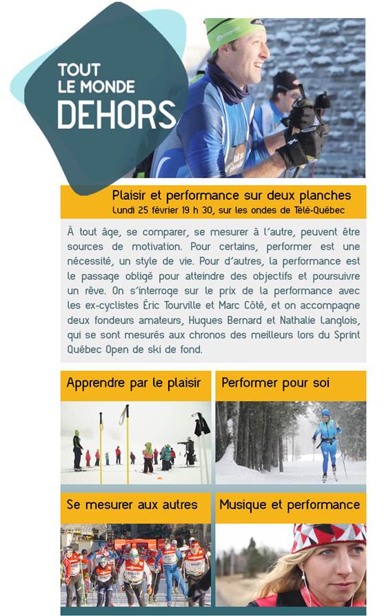 On parlera Ski de fond à Télé-Québec-lundi 25 février